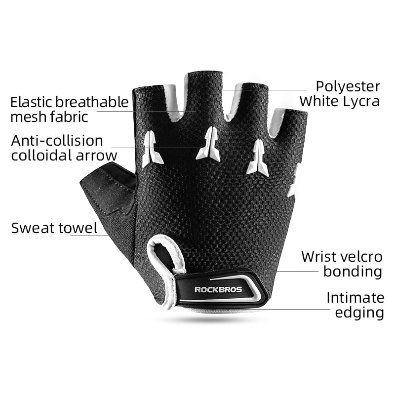 Cycling Gloves for Children Summer Balance Bike Roller Skating Breathable SBR Shockproof Half Gloves