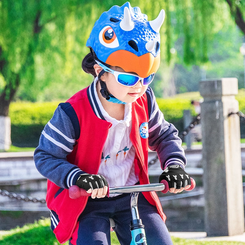 Cycling Gloves for Children Summer Balance Bike Roller Skating Breathable SBR Shockproof Half Gloves
