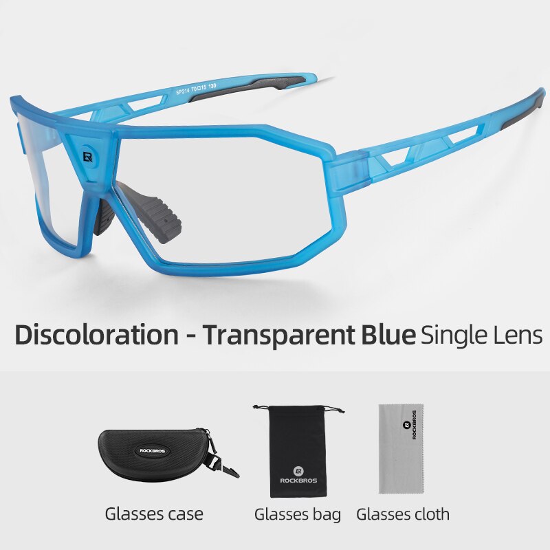 Uique Printing Photochromic Polarized Cycling Bicycle Glasses Men Women