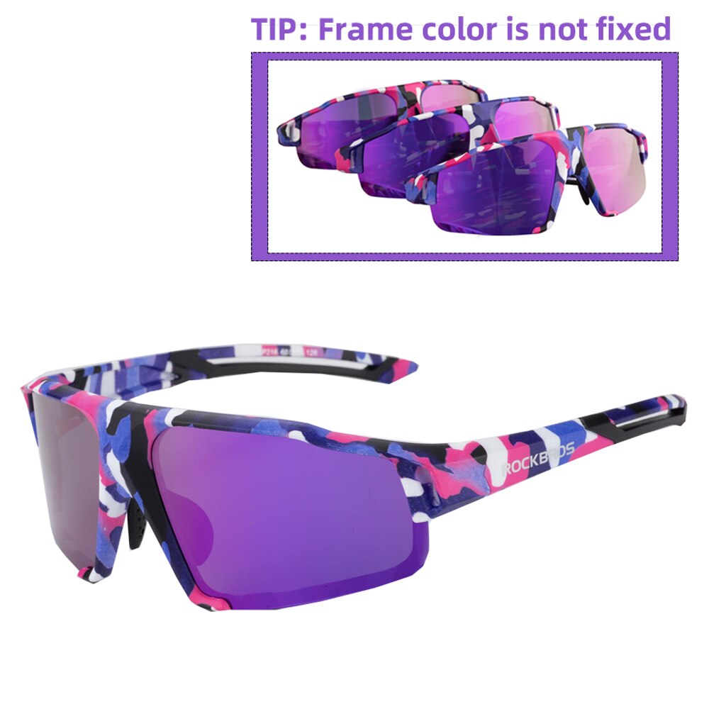 Uique Printing Photochromic Polarized Cycling Bicycle Glasses Men Women