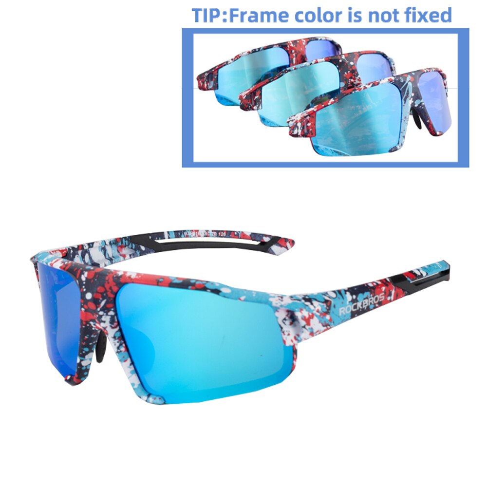 Uique Printing Photochromic Polarized Cycling Bicycle Glasses Men Women