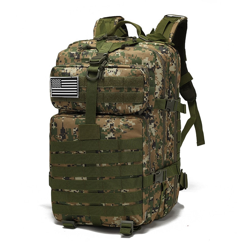 50L Men Military Tactical Backpack Waterproof Large Capacity Bags Outdoor Sport Hiking Camping