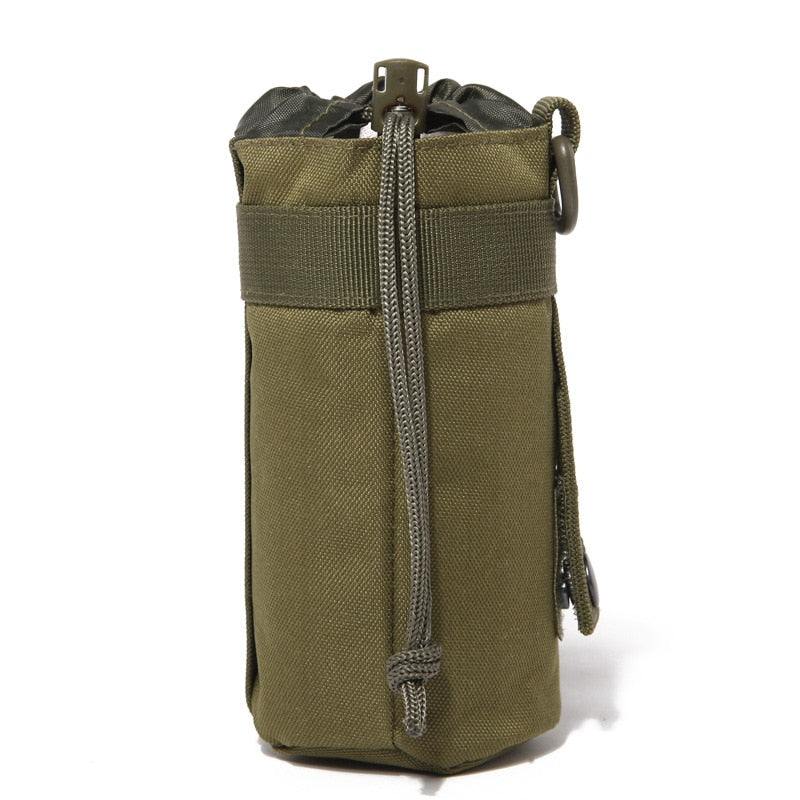 Tactical Molle Water Bottle Bag Military Outdoor Camping Hiking Drawstring Water Bottle Holder