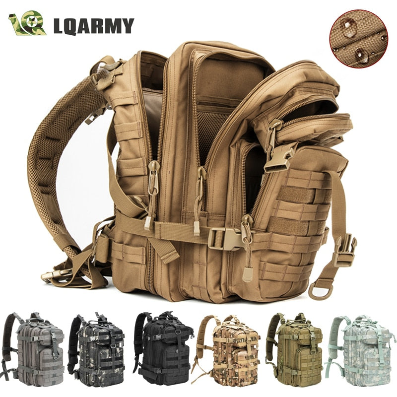 Men Army Military Tactical Backpack 1000D Polyester 3P Softback Outdoor Waterproof Rucksack