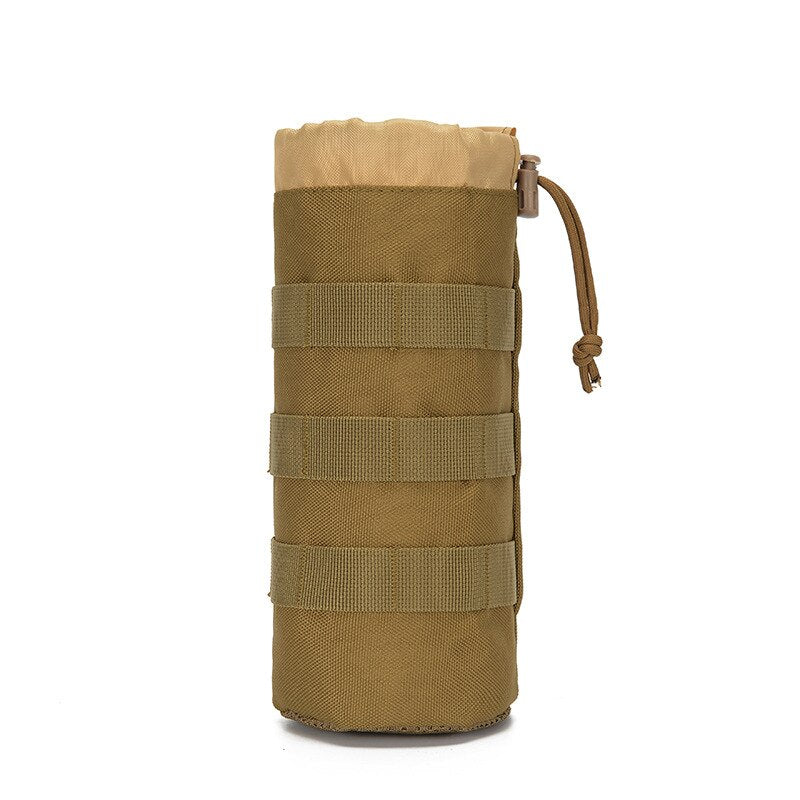 Tactical Molle Water Bottle Bag Military Outdoor Camping Hiking Drawstring Water Bottle Holder