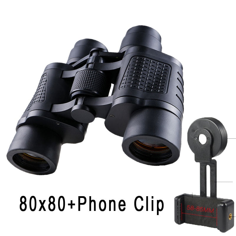 High Power HD Professional Binoculars 80x80 10000M Hunting Telescope Optical LLL Night Vision