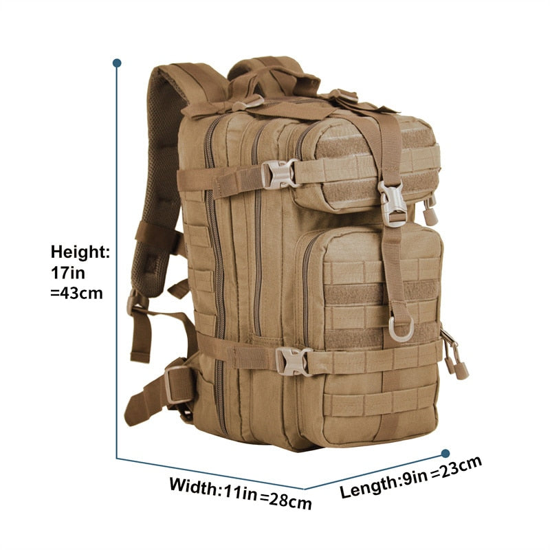 Men Army Military Tactical Backpack 1000D Polyester 3P Softback Outdoor Waterproof Rucksack