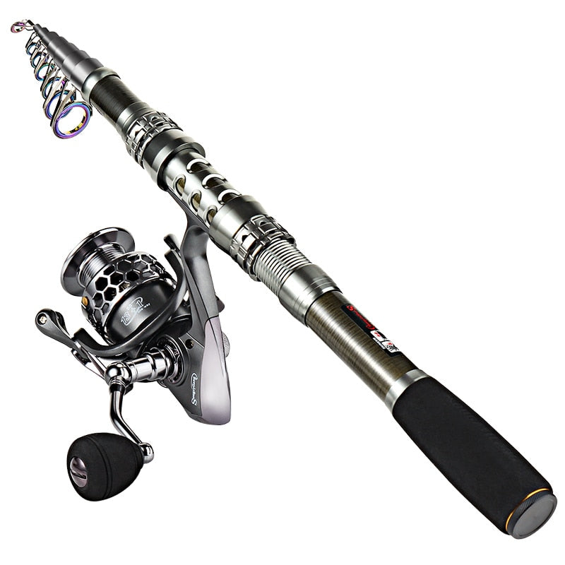 Cheap Fishing Rod and Reel Combos Telescopic Fishing Pole with Spinning Reel  Combo Kit Fishing Line Lures