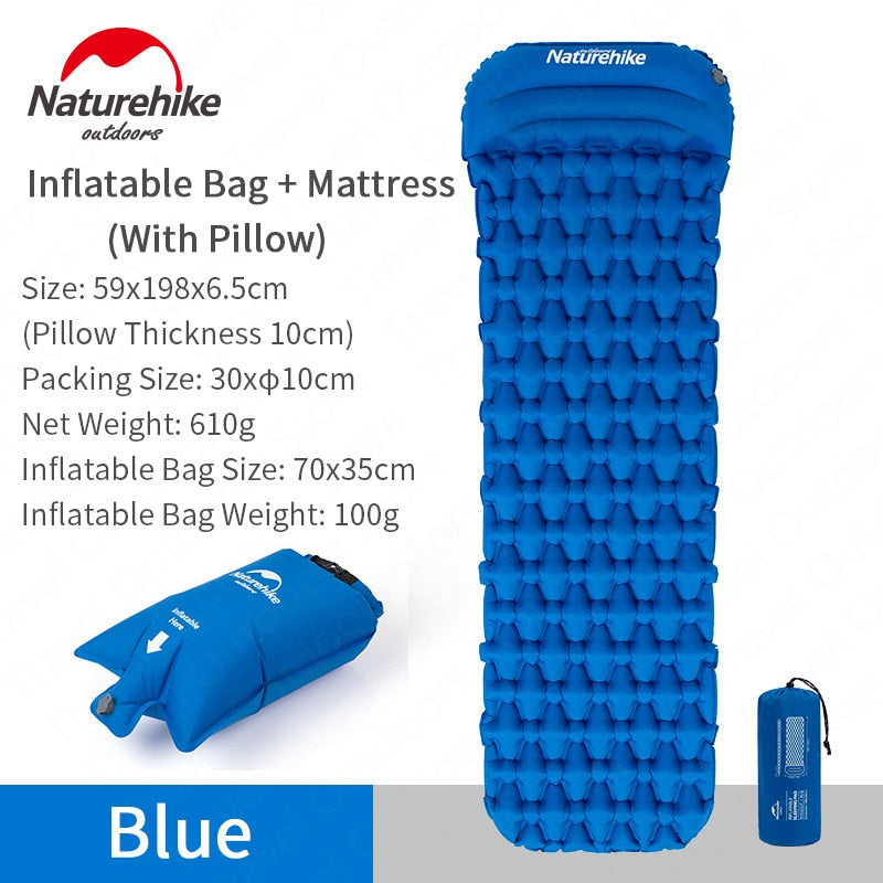 Naturehike Mat Outdoor Camping Inflatable Mattress Ultralight Air Bed Portable Tent Sleeping Pad