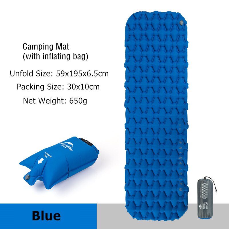 Naturehike Air Mattress Inflatable Mattress Portable Camping Mat Double Sleeping Pad Ultralight