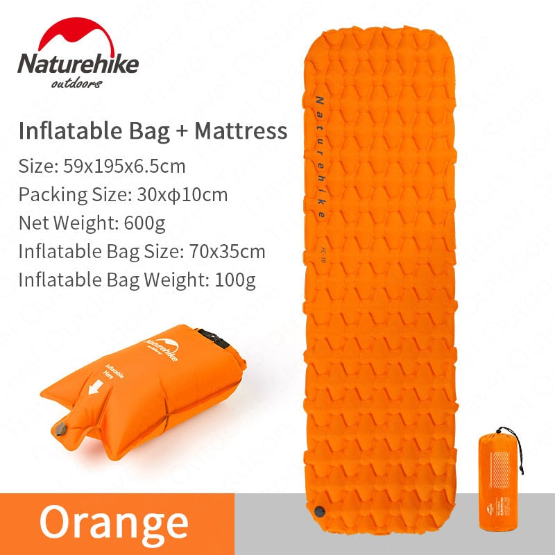 Naturehike Mat Outdoor Camping Inflatable Mattress Ultralight Air Bed Portable Tent Sleeping Pad