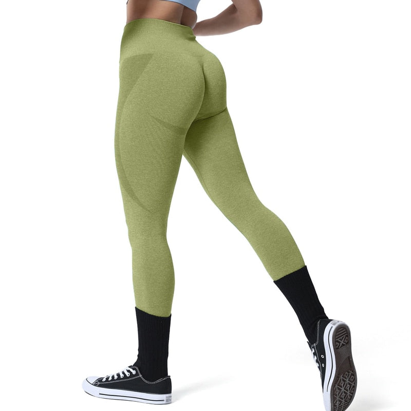 CHRLEISURE Sport Yoga Pants Women Gym Seamless Printed Dot Legging