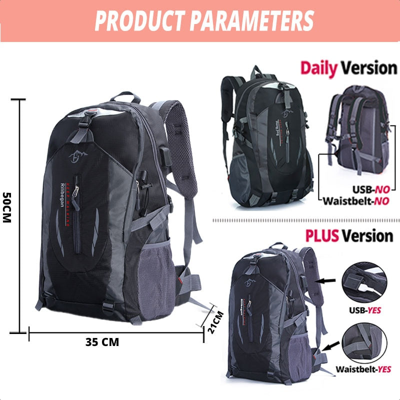 Nylon Waterproof Travel Backpacks Men Climbing Travel Bags Hiking Backpack Outdoor Sport Bag