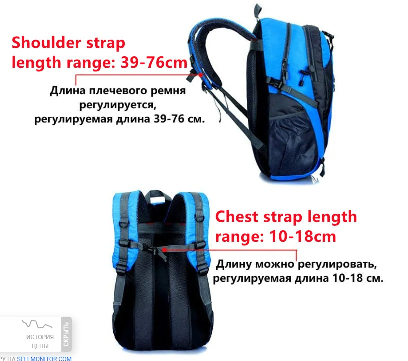 Nylon Backpack Travel Climbing Rucksack Sports Bag Camping Backpack School Bag Pack