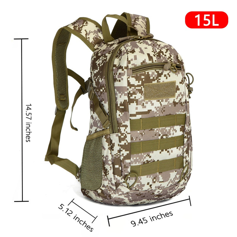 Outdoor Tactical Backpack Military Rucksacks Men 15L & 20L Waterproof Sport Travel Backpacks