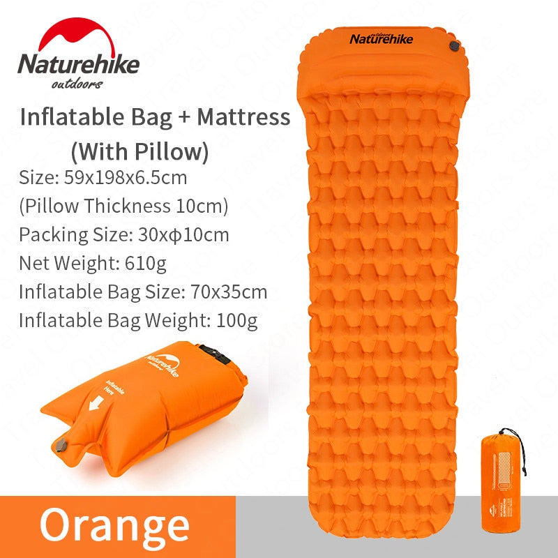 Naturehike Mat Outdoor Camping Inflatable Mattress Ultralight Air Bed Portable Tent Sleeping Pad