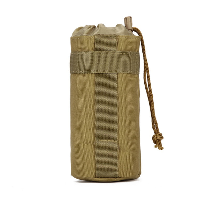 Tactical Molle Water Bottle Bag Military Outdoor Camping Hiking Drawstring Water Bottle Holder