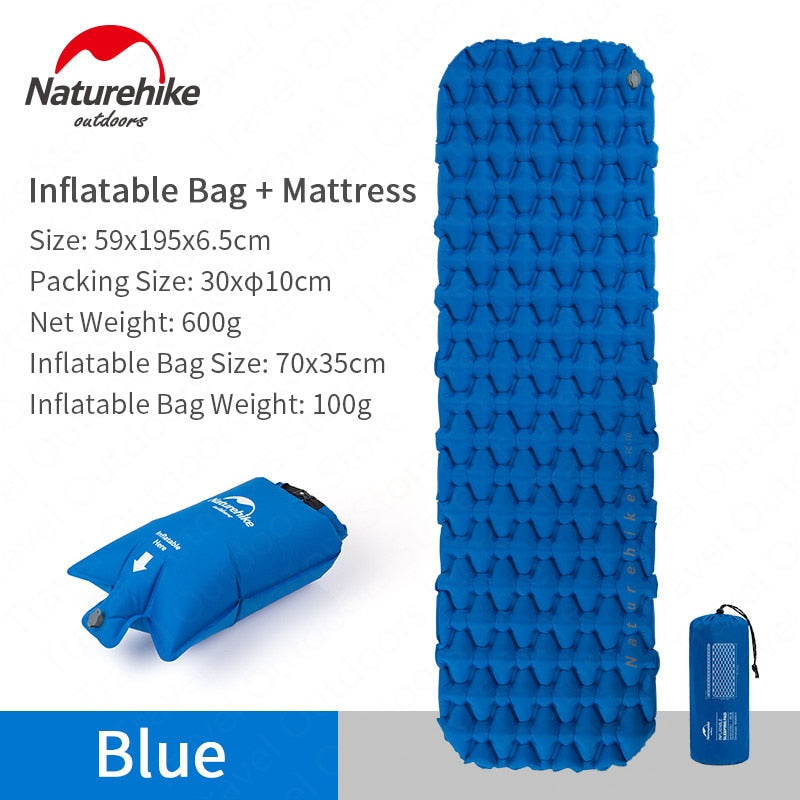 Naturehike Mat Outdoor Camping Inflatable Mattress Ultralight Air Bed Portable Tent Sleeping Pad