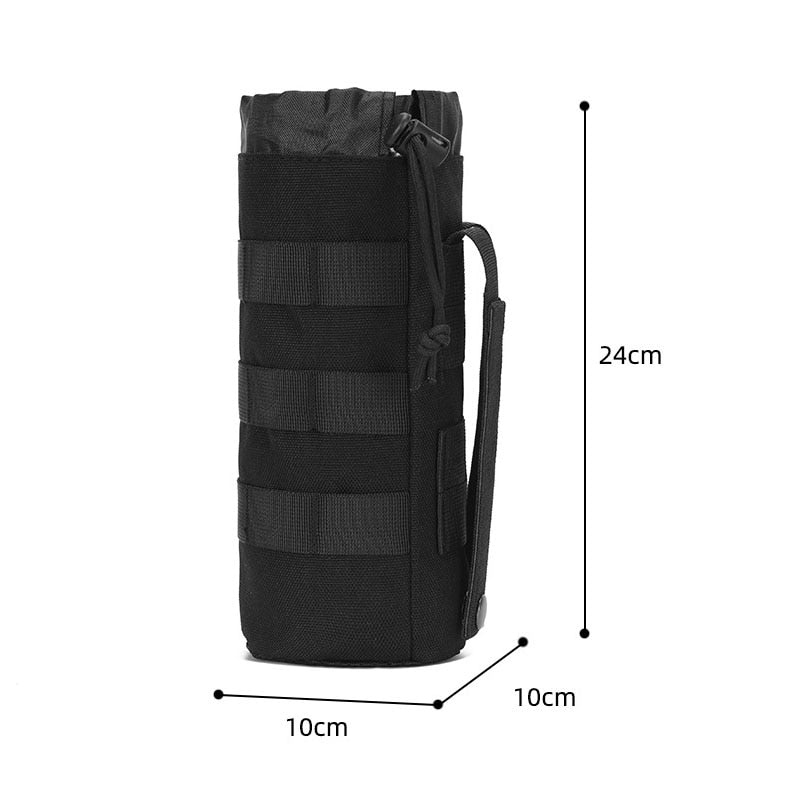 Tactical Molle Water Bottle Bag Military Outdoor Camping Hiking Drawstring Water Bottle Holder