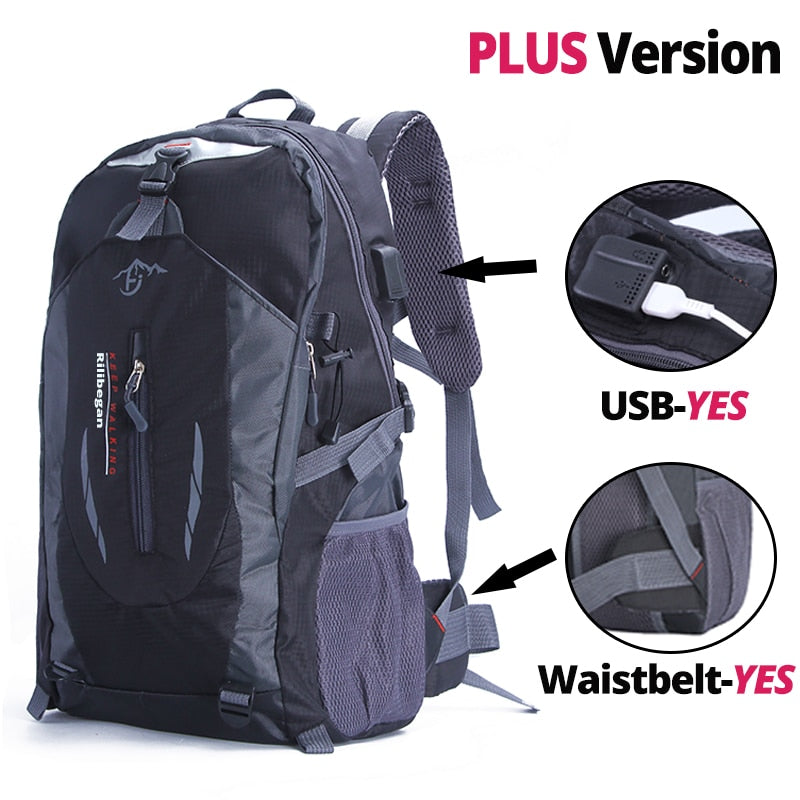 Nylon Waterproof Travel Backpacks Men Climbing Travel Bags Hiking Backpack Outdoor Sport Bag