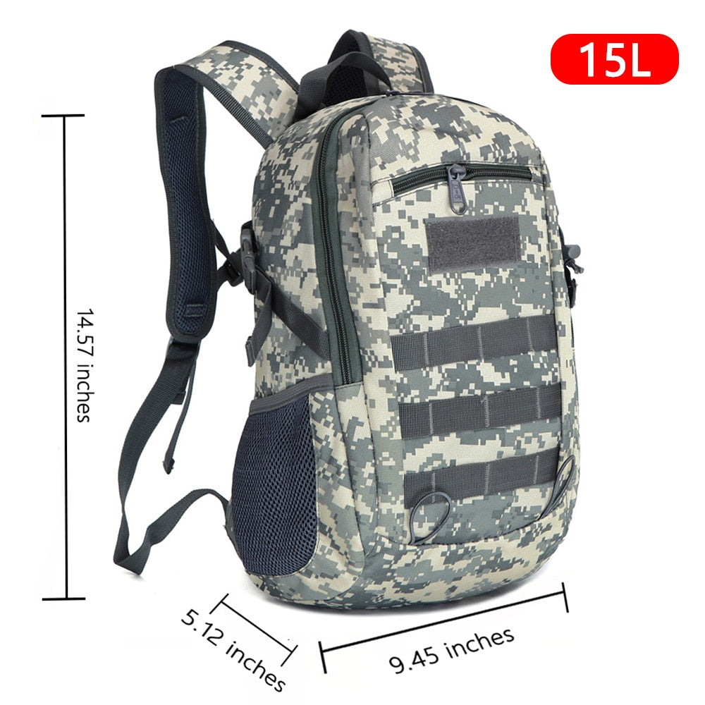 Outdoor Tactical Backpack Military Rucksacks Men 15L & 20L Waterproof Sport Travel Backpacks