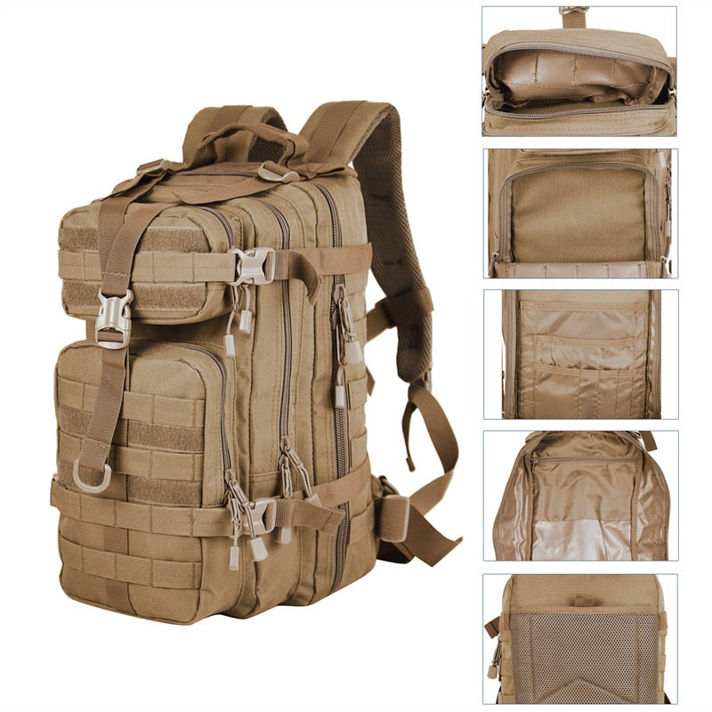 Men Army Military Tactical Backpack 1000D Polyester 3P Softback Outdoor Waterproof Rucksack