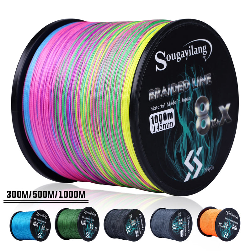 Sougayilang 8x+x 9 Strands Braided PE Fishing Line 300M 500M 1000M Strong Fishing Line Multifilament