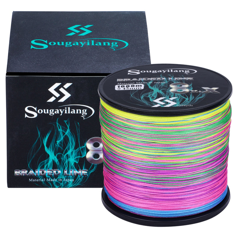 Sougayilang 8x+x 9 Strands Braided PE Fishing Line 300M 500M 1000M Strong Fishing Line Multifilament