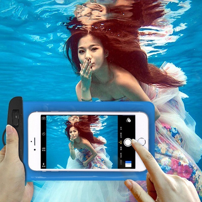 Universal Clear Mobile Phone Dry Pouch Waterproof PVC Cell Phone Bag for Swimming Diving Water