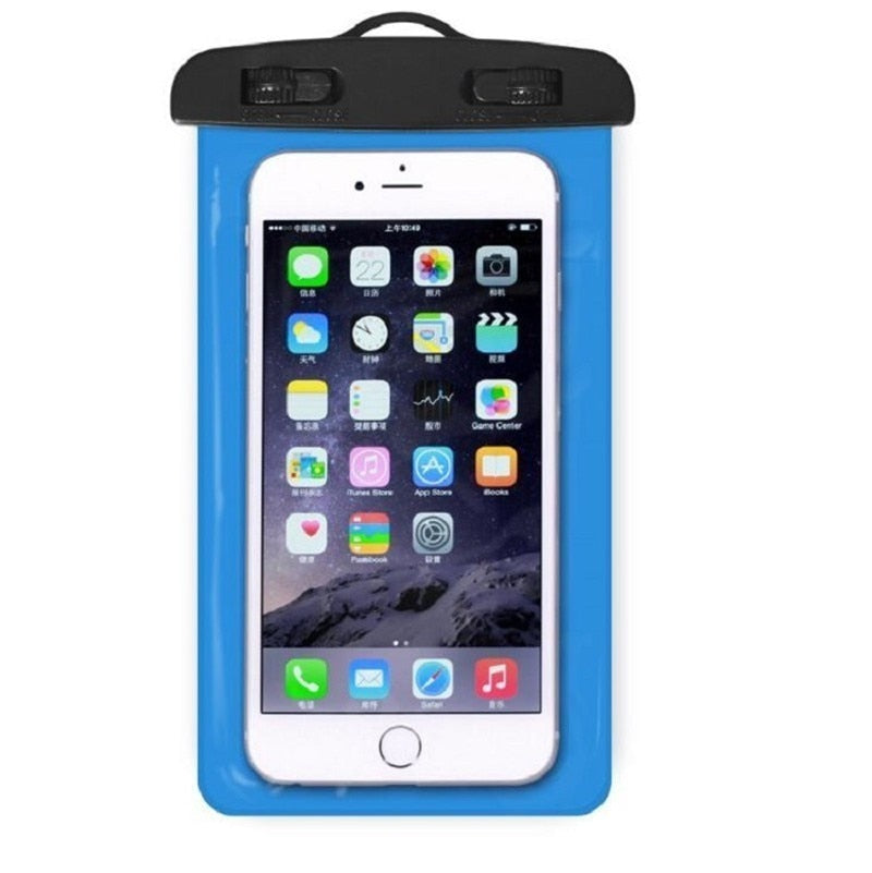 Universal Clear Mobile Phone Dry Pouch Waterproof PVC Cell Phone Bag for Swimming Diving Water