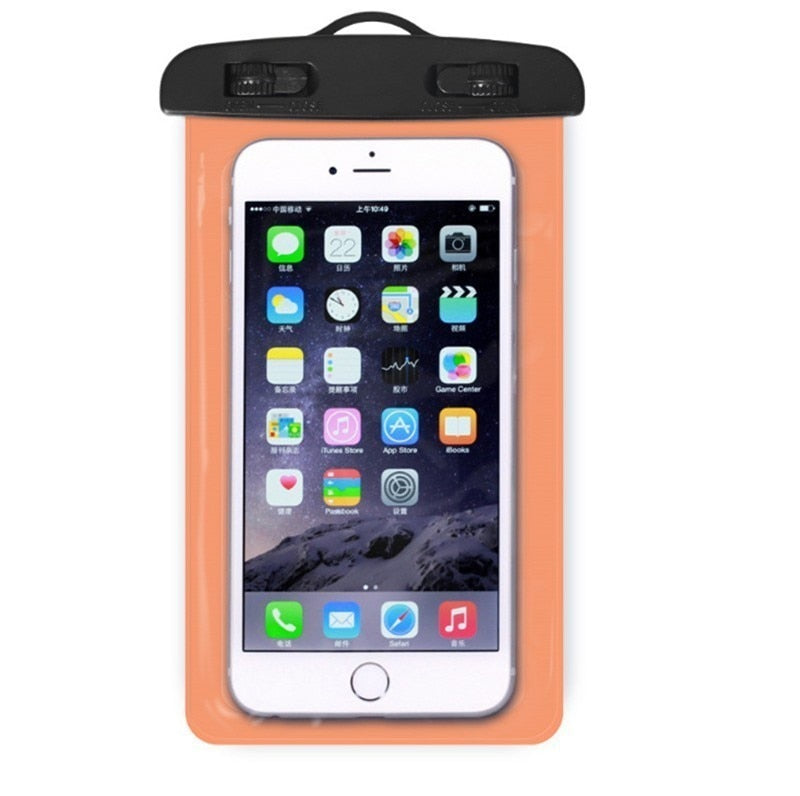 Universal Clear Mobile Phone Dry Pouch Waterproof PVC Cell Phone Bag for Swimming Diving Water