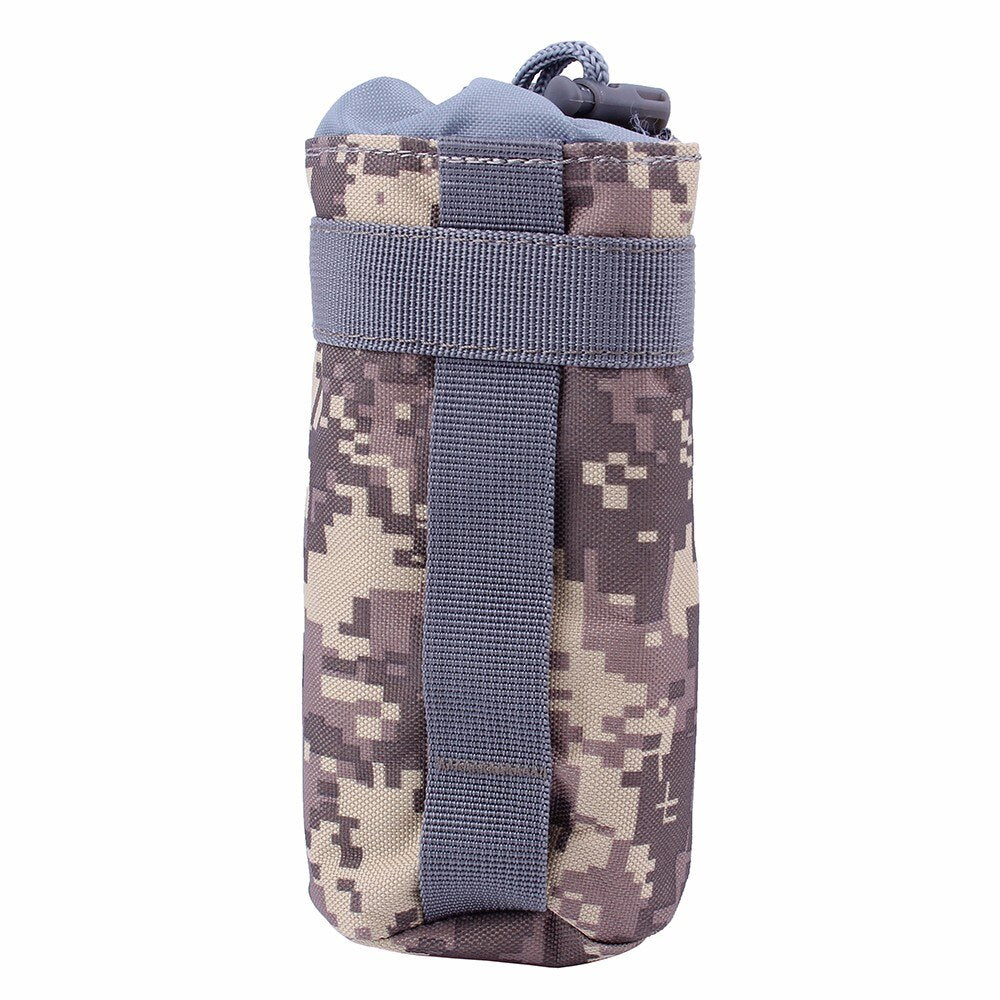 Upgraded Tactical Molle Water Bottle Pouch Bag Military Outdoor Travel Hiking Drawstring Water