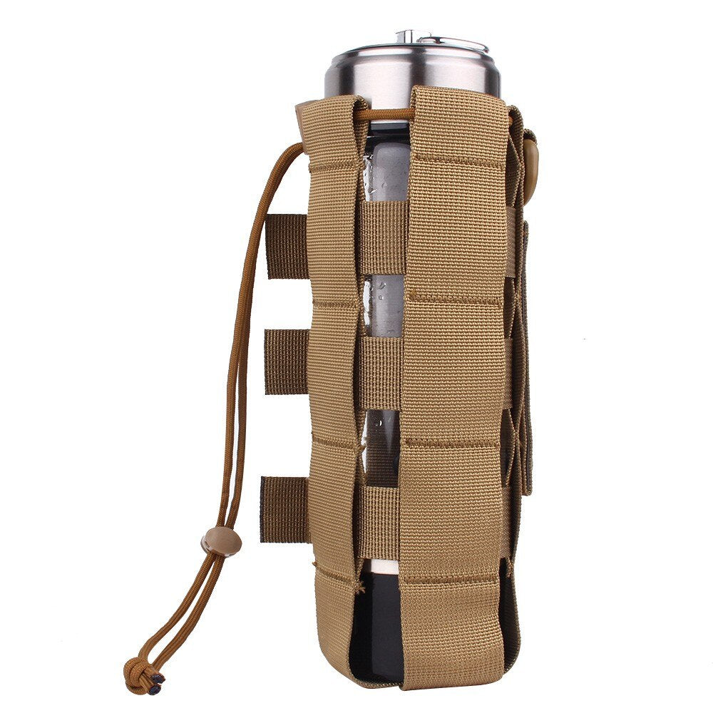 Upgraded Tactical Molle Water Bottle Pouch Bag Military Outdoor Travel Hiking Drawstring Water