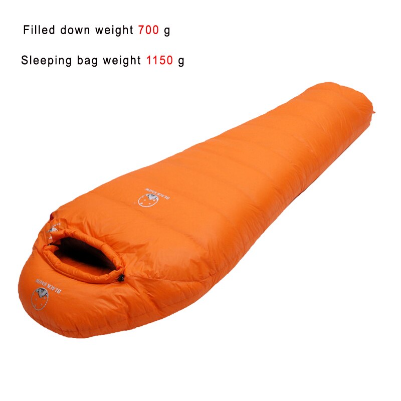 Very warm White goose down filled Adult Mummy style Sleeping bag Fit for Winter Thermal 4 kinds