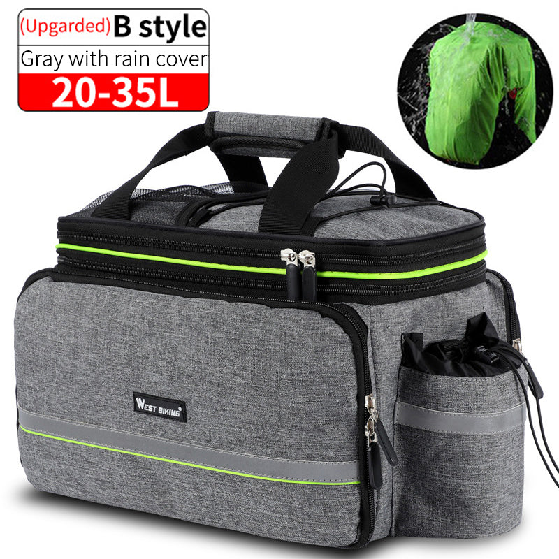 Waterproof Bike Seat Pannier Pack Luggage Cycling Bag 10-25L Bicycle Pannier Bag with Rain Cover