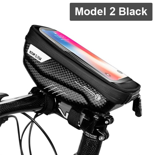 WILD MAN Waterproo Bicycle Phone Bag Top Tube Frame Bag Cycling Front Beam Bag Phone Holder