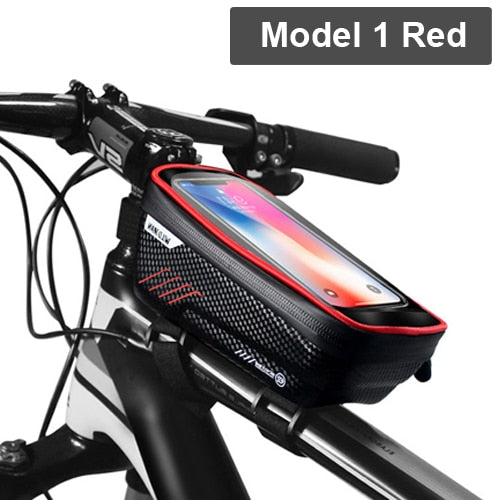 WILD MAN Waterproo Bicycle Phone Bag Top Tube Frame Bag Cycling Front Beam Bag Phone Holder