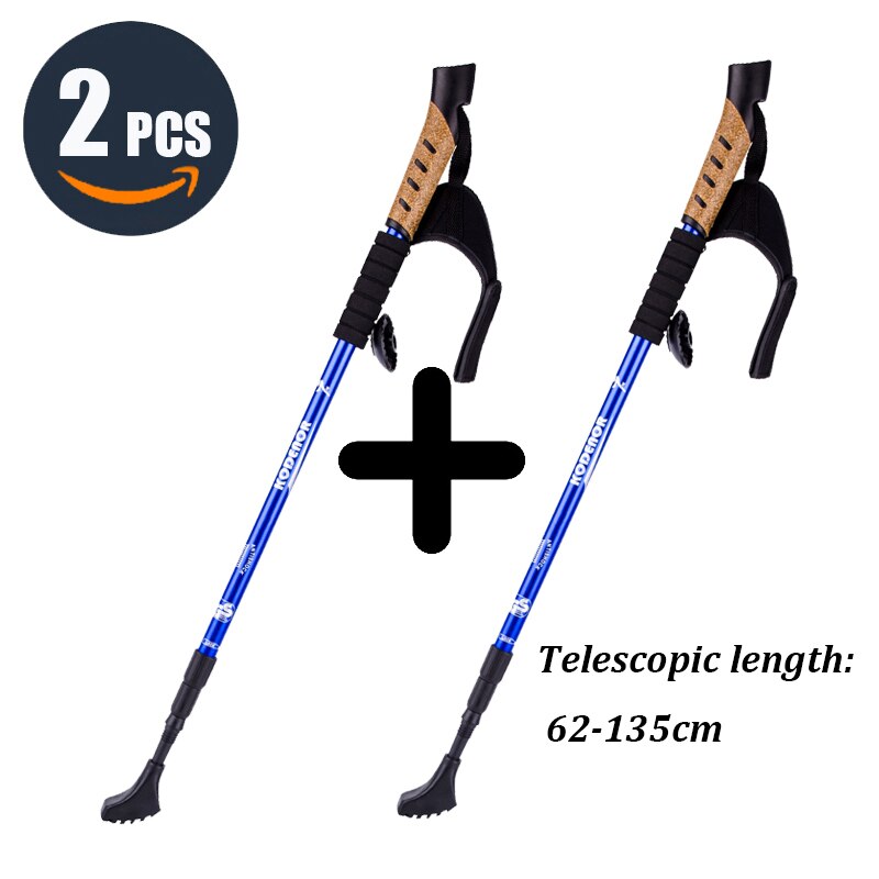 Walking Adjustable Trekking Pole Anti Shock Ultra Light Alpinism Poles