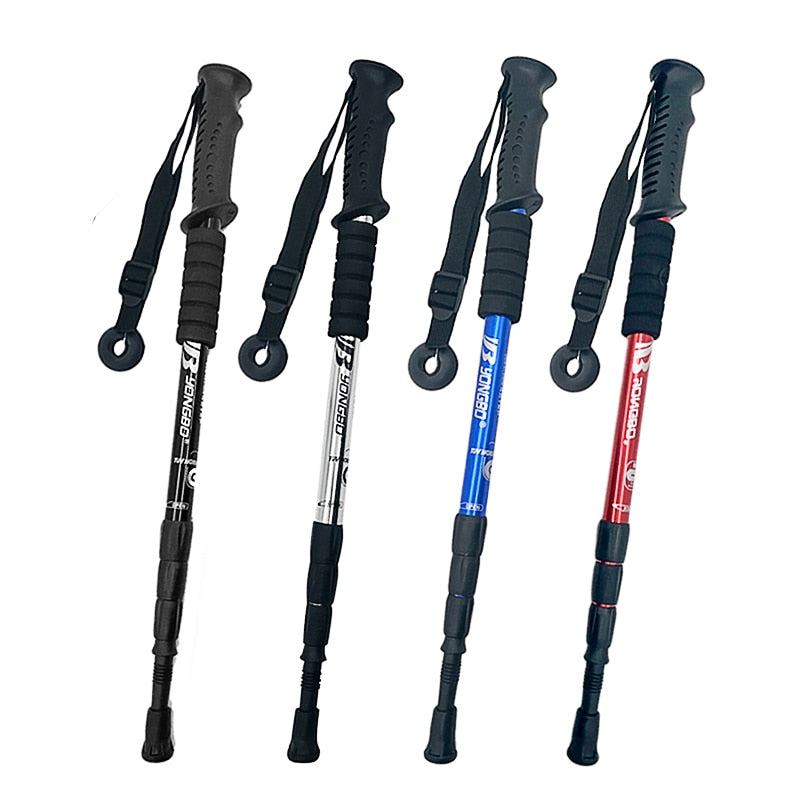 Walking Adjustable Trekking Pole Anti Shock Ultra Light Alpinism Poles Telescopic Ultralight