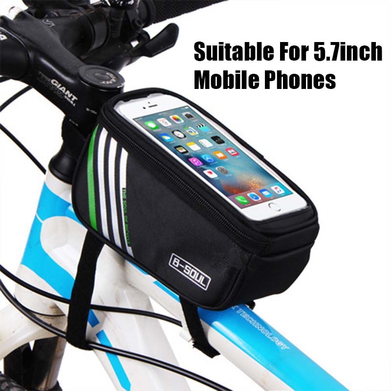 Waterproof Bicycle Tube on the Frame Bag Cycling Pouch Touch Screen Phone Holder Bicycle Saddle Bag For Bicycle Accessories