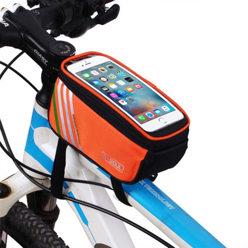 Waterproof Bicycle Tube on the Frame Bag Cycling Pouch Touch Screen Phone Holder Bicycle Saddle Bag For Bicycle Accessories