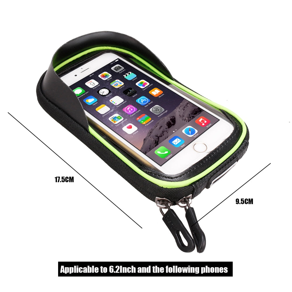 Waterproof Bicycle Tube on the Frame Bag Cycling Pouch Touch Screen Phone Holder Bicycle Saddle Bag For Bicycle Accessories