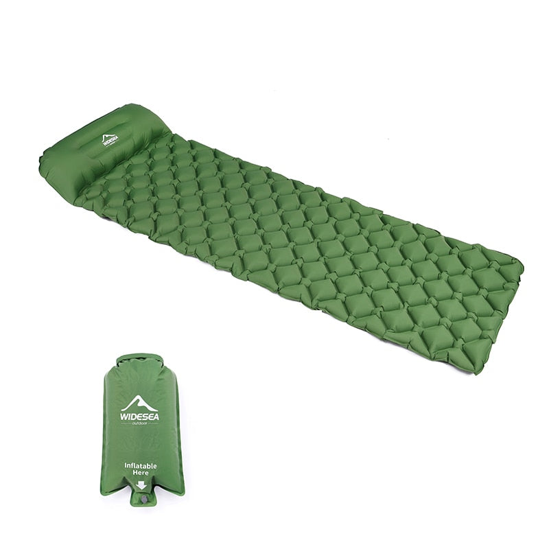 Widesea Camping Sleeping Pad Inflatable Air Mattresses Outdoor Mat Furniture Bed Ultralight