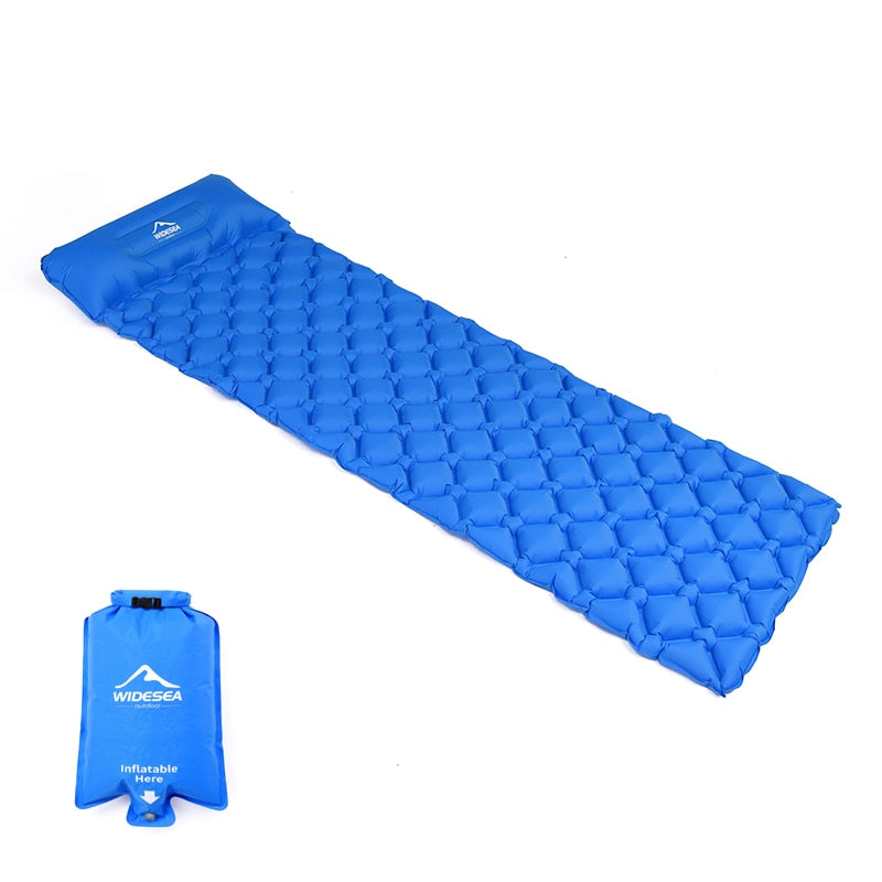 Widesea Camping Sleeping Pad Inflatable Air Mattresses Outdoor Mat Furniture Bed Ultralight