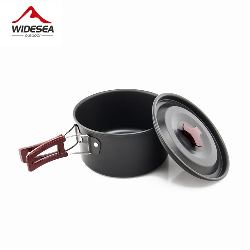 Widesea Camping cookware Outdoor cookware set camping tableware cooking set travel tableware Cutlery