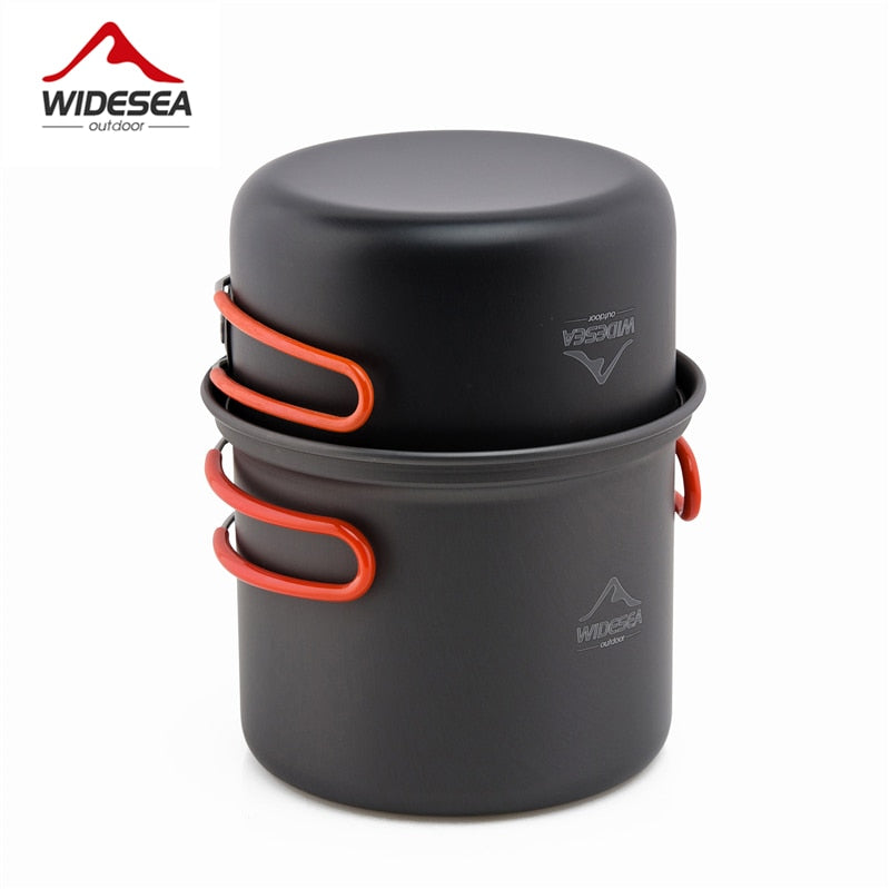 Widesea camping tableware outdoor cooking set camping cookware travel tableware pincin set hiking