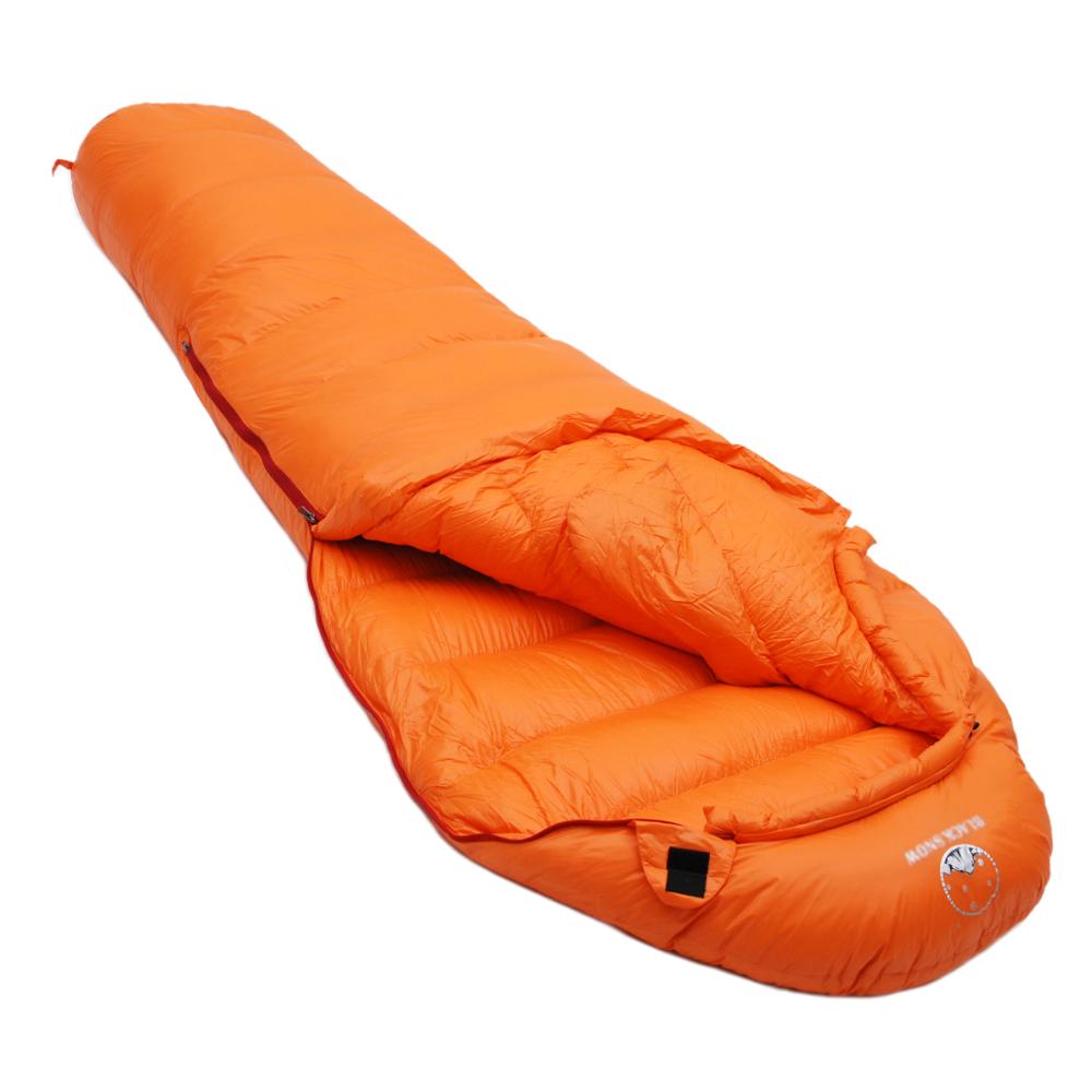 Winter Ultralight Thermal Adult Mummy 95% White Goose Down Sleeping Bag Sack W/ Compression Pack