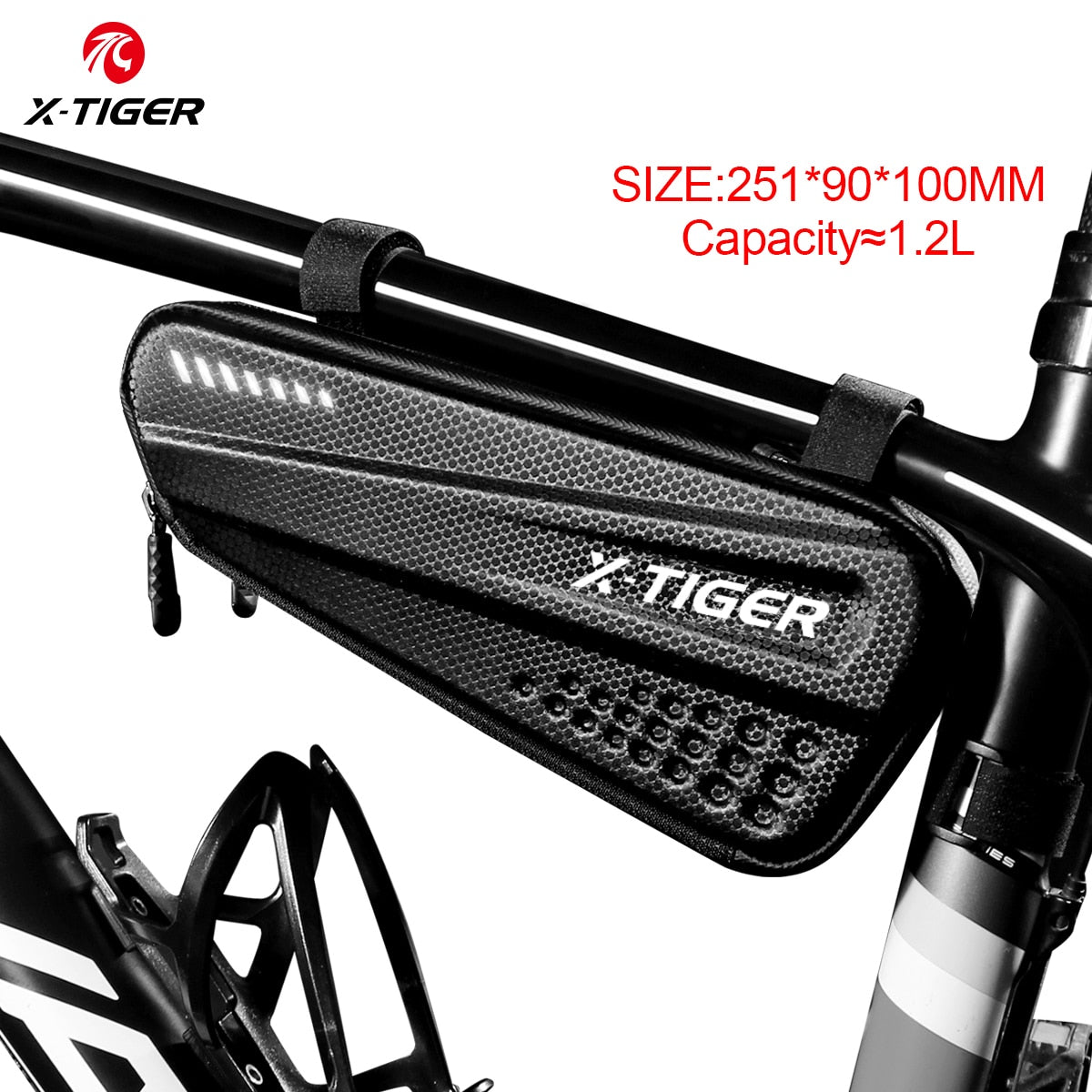 X-TIGER Bicycle Bag Rear Waterproof MTB Bike Saddle Bag Accessories Shockproof Reflective Large Capacity Cycling Seatpost Bag