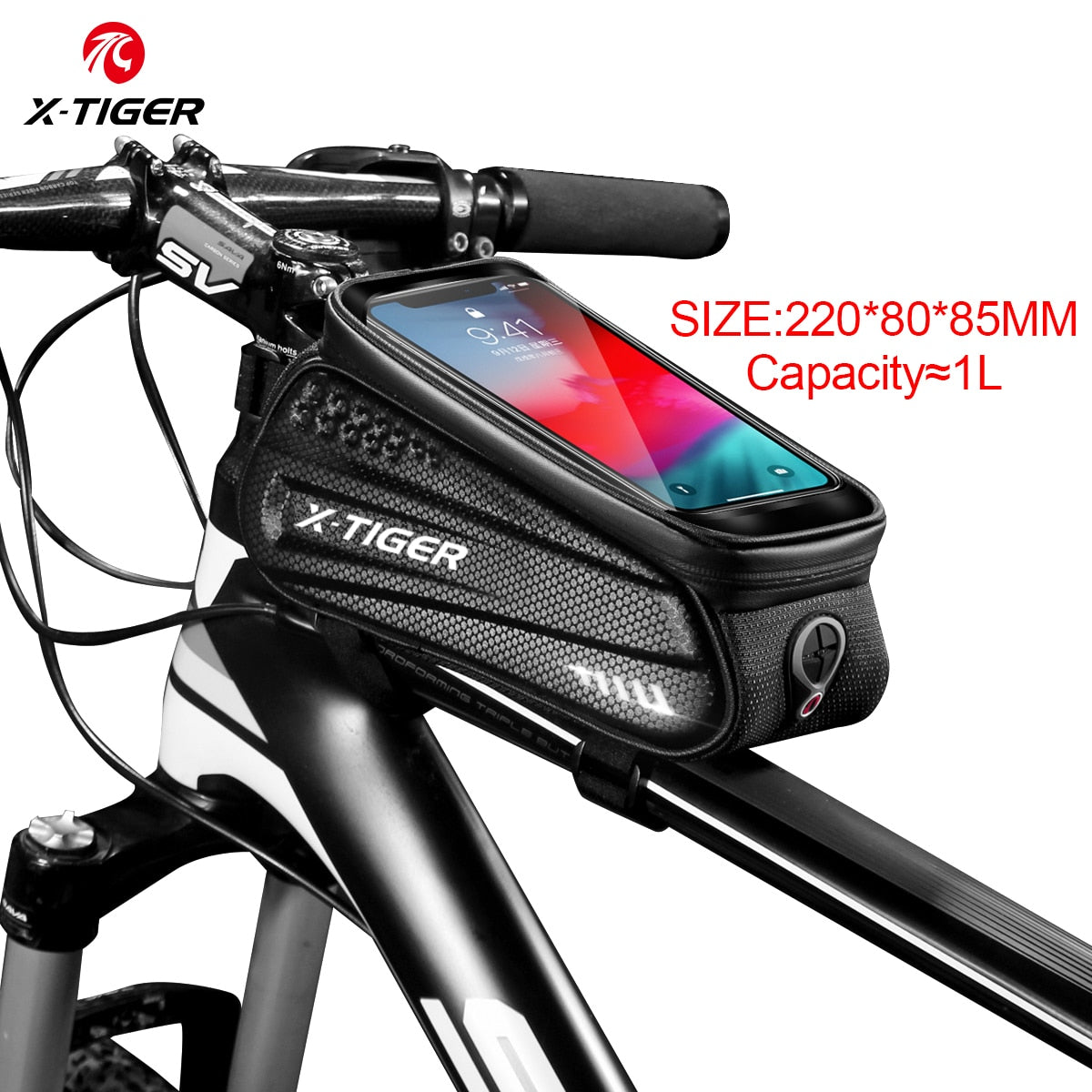 X-TIGER Bicycle Bag Rear Waterproof MTB Bike Saddle Bag Accessories Shockproof Reflective Large Capacity Cycling Seatpost Bag